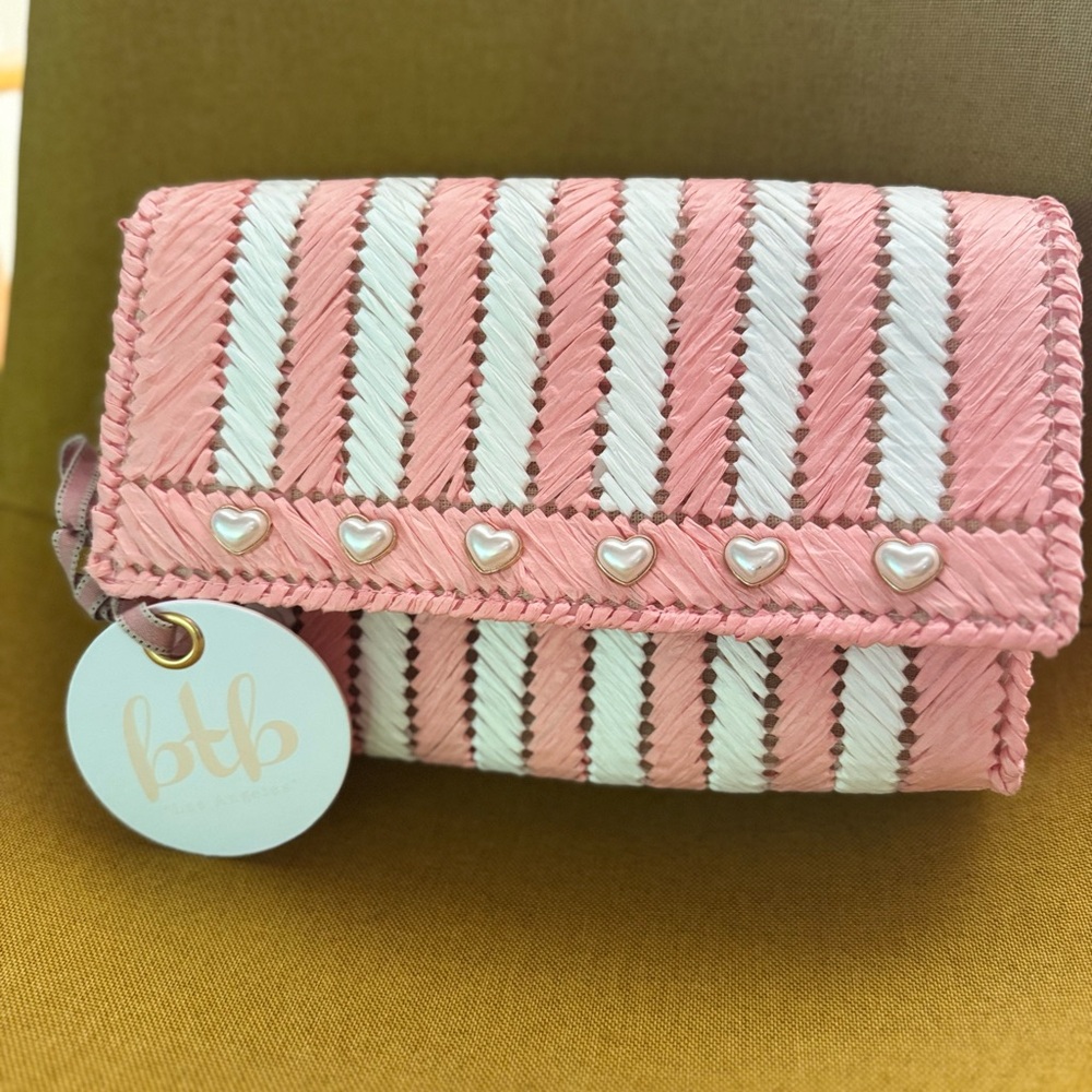 Pink and White Gizelle Clutch